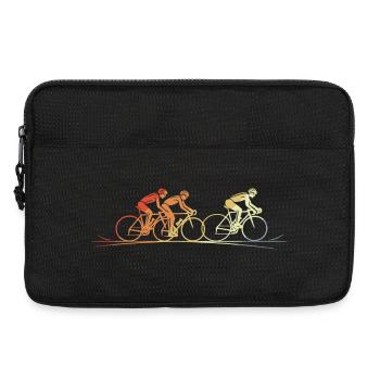 Cyclistes d’époque - Sacoche pour ordinateur portable 13 pouces - noir - Devant