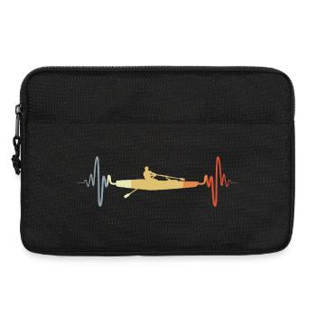 Vintage Rowing Boat Sketch - Laptop bag 13" - black - Front