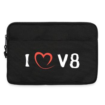 J’adore V8 - Muscle cars et courses vintage - Sacoche pour ordinateur portable 13 pouces - noir - Devant