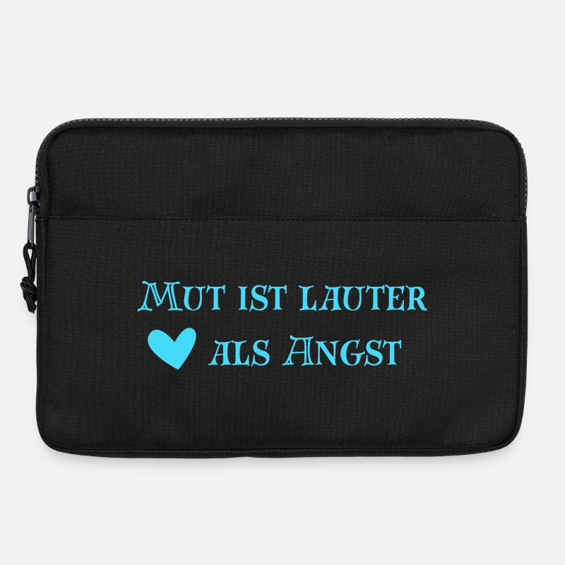 Mut ist lauter als Angst - Laptoptasche 13" - Schwarz