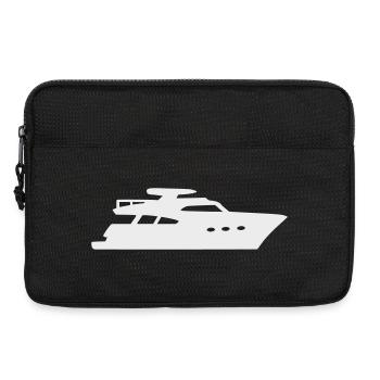 Yacht Silhouette Bateau à moteur - Sacoche pour ordinateur portable 13 pouces - noir - Devant