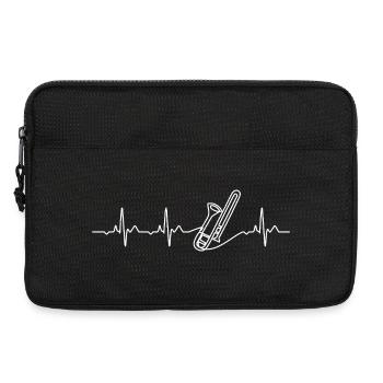 Trombone Heartbeat Marching Band Cadeau - Sacoche pour ordinateur portable 13 pouces - noir - Devant