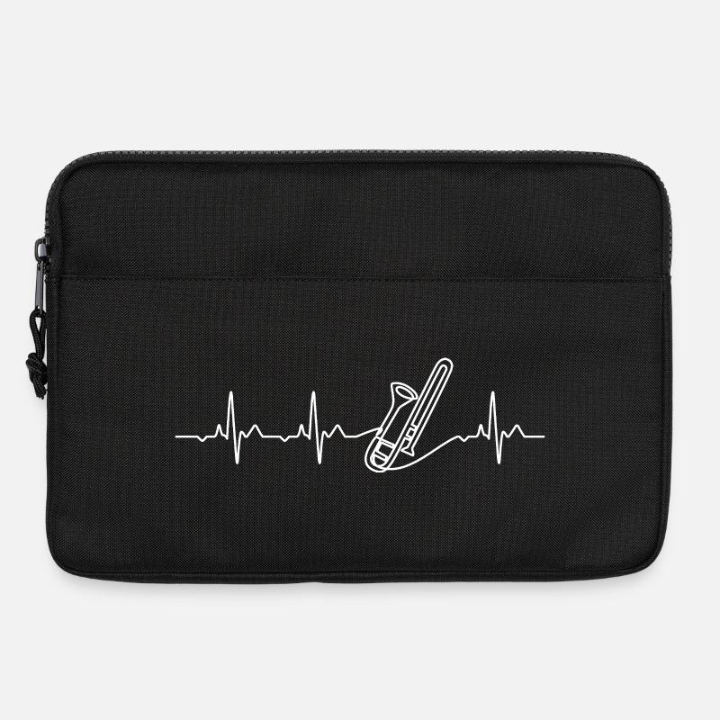 Posaune Herzschlag Marching Band Geschenk - Laptoptasche 13" - Schwarz