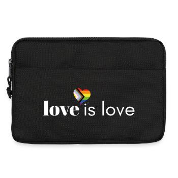 L’amour est l’amour - Progress Pride Heart - Sacoche pour ordinateur portable 13 pouces - noir - Devant