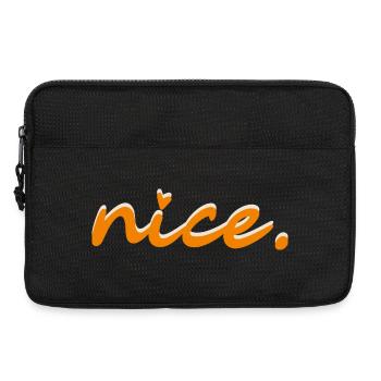 Nice (orange avec une ombre claire) - Sacoche pour ordinateur portable 13 pouces - noir - Devant