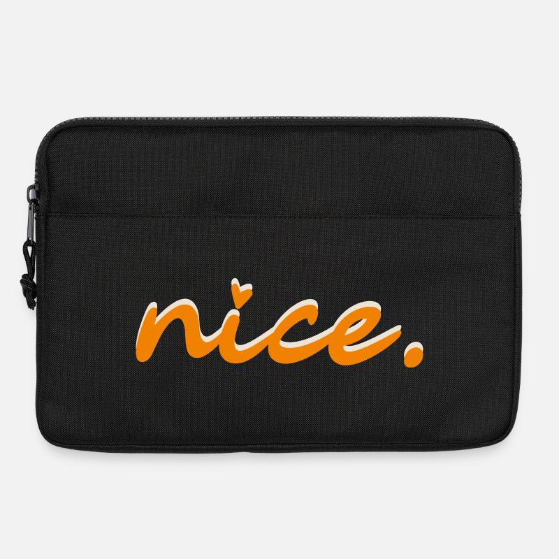nice (orange mit hellem Schatten) - Laptoptasche 13" - Schwarz