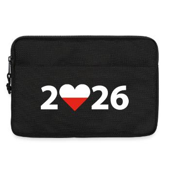 J’aime la Pologne 2026, vacances en Pologne 2026 - Sacoche pour ordinateur portable 13 pouces - noir - Devant