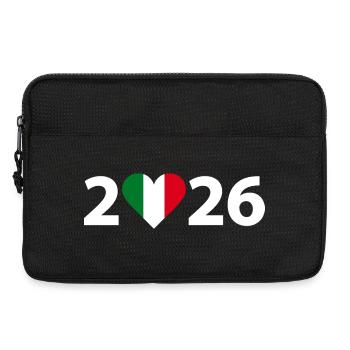 J’aime l’Italie 2026, l’Italie 2026 - Sacoche pour ordinateur portable 13 pouces - noir - Devant