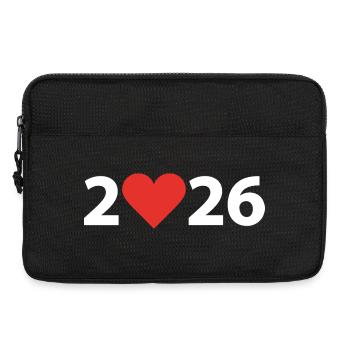 Herz 2026, Geburtsjahr 2026, Liebe 2026 - Laptoptasche 13" - Schwarz - Vorne