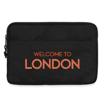 Londoner Willkommens-Neon-Schild - Laptoptasche 13" - Schwarz - Vorne