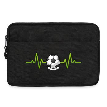 Heartbeat of the game – football - Laptop bag 13" - black - Front