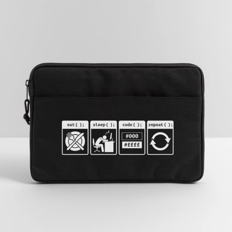 Eat Sleep Code Repeat – Coder Workflow Design Laptoptasche 13"