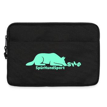 Logo SHS, aigue-marine - Sacoche pour ordinateur portable 13 pouces - noir - Devant