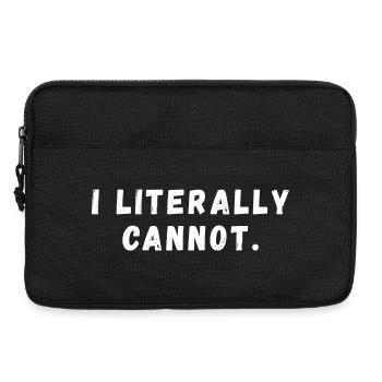 Ich kann buchstäblich keinen lustigen Slogan finden - Laptoptasche 13" - Schwarz - Vorne
