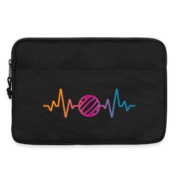 Battement de cœur au volley-ball - Sacoche pour ordinateur portable 13 pouces - noir - Devant