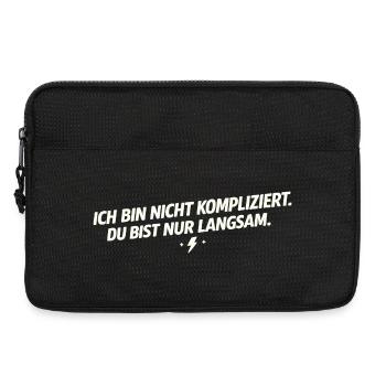 Ich bin nicht kompliziert - Du bist langsam - Laptoptasche 13" - Schwarz - Vorne