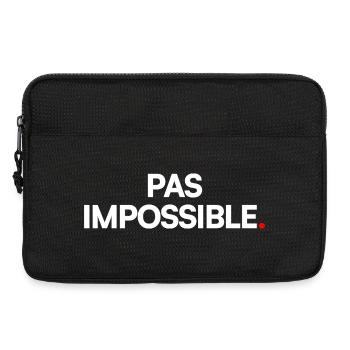 PAS IMPOSSIBLE | Expression humour minimaliste - Sacoche pour ordinateur portable 13 pouces - noir - Devant