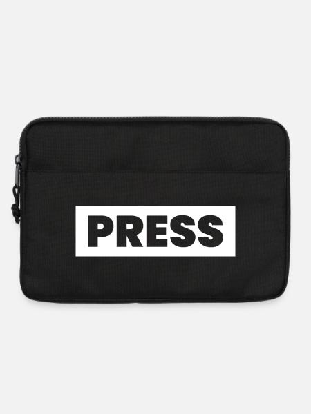 Press Design sagt "PRESS" Mediennachrichtenjournalisten - Laptoptasche 13" - Schwarz