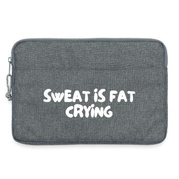 sweat is fat crying - Laptop bag 13" - heather grey - Front