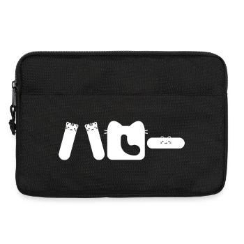 Hallo Katze auf Japanisch - Laptoptasche 13" - Schwarz - Vorne