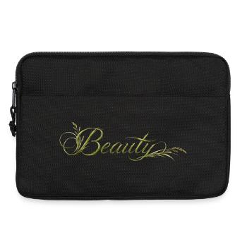 Beauty Schriftzug Natur Design - Laptoptasche 13" - Schwarz - Vorne