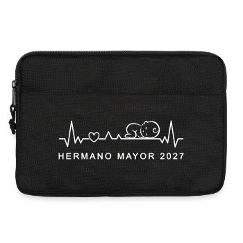 Hermano Mayor 2027 Latido del Corazón Embarazo - Laptoptasche 13" - Schwarz - Vorne