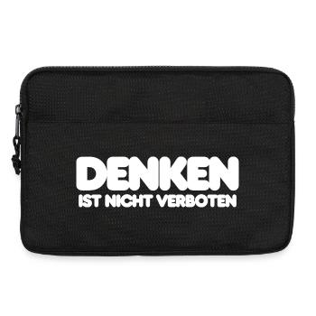 DENKEN IST NICHT VERBOTEN - WEISSER IT SPRUCH - Laptoptasche 13" - Schwarz - Vorne