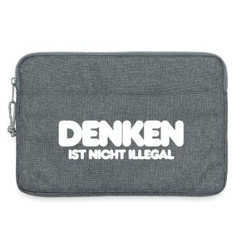 DENKEN IST NICHT ILLEGAL, WEISER IT SPRUCH - Laptoptasche 13" - Grau meliert - Vorne