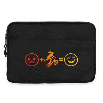Idée cadeau pour le cycliste de BMX avec BMX freestyle - Sacoche pour ordinateur portable 13 pouces - noir - Devant