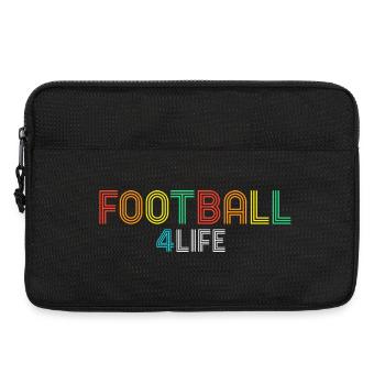 Football 4 Life Retro Neon Text - Laptoptasche 13" - Schwarz - Vorne