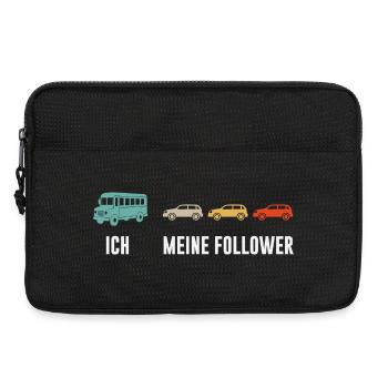 Busfahrer Und Meine Follower - Laptoptasche 13" - Schwarz - Vorne