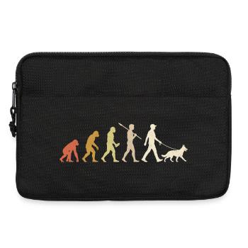 Cadeau amusant pour un propriétaire de chien German Shepherd Evolution - Sacoche pour ordinateur portable 13 pouces - noir - Devant