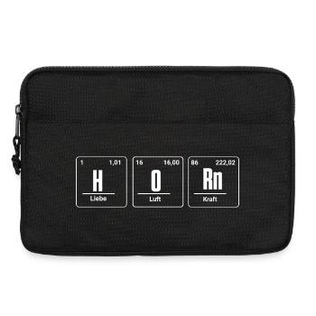 Horn als Chemische Elemente Waldhorn für Hornist - Laptoptasche 13" - Schwarz - Vorne