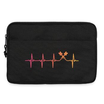 Darts Sonnenuntergang Herzschlag Darts - Laptoptasche 13" - Schwarz - Vorne