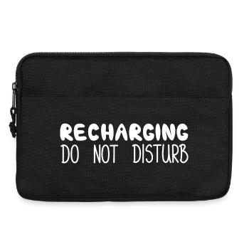 Recharge, ne dérangez pas, White - Sacoche pour ordinateur portable 13 pouces - noir - Devant