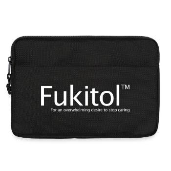 Je m’en fiche, la drogue, le fukitol, les hommes drôles, une - Sacoche pour ordinateur portable 13 pouces - noir - Devant