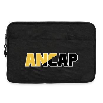 Anarchie Capitalisme Drapeau 4 ancap - Sacoche pour ordinateur portable 13 pouces - noir - Devant