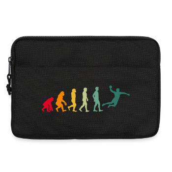 Handball Evolution Entwicklung Handballer retro - Laptoptasche 13" - Schwarz - Vorne