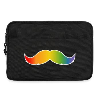 LGBT Regenbogen Bart LGBT lgbtqi queer - Laptoptasche 13" - Schwarz - Vorne