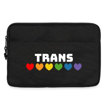 Rainbow heart trans white - Laptop bag 13" - black - Front