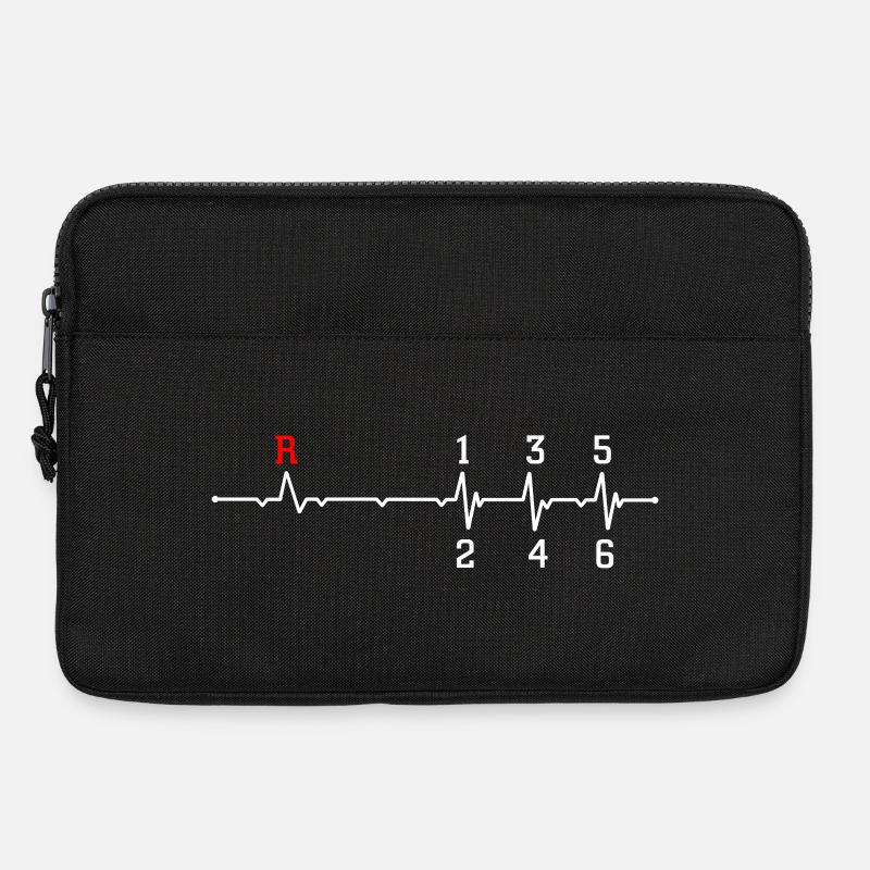 R Herzschlag Rhythmus EKG-Leitung Design - Laptoptasche 13" - Schwarz