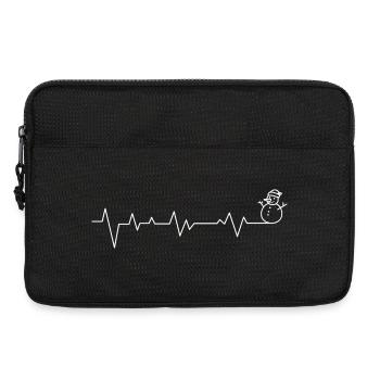 Winter Heartbeat Snowman - Laptop bag 13" - black - Front
