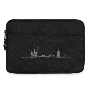 City Pulse Skyline Line Art - Laptop bag 13" - black - Front
