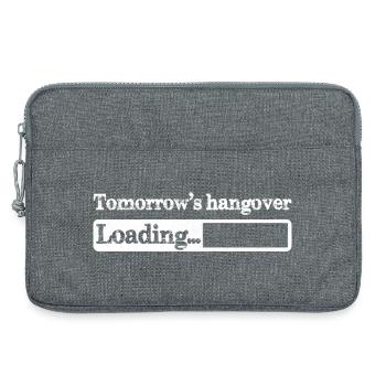 Tomorrow s hangover loading - Laptop bag 13" - heather grey - Front