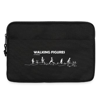 walking Figures white - Laptop bag 13" - black - Front