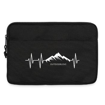 Heartbeat Outdoor Mountains Trekking Climbing Icon - Laptop bag 13" - black - Front