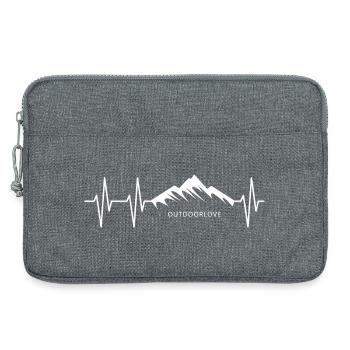 Heartbeat Outdoor Montagnes Trekking Escalade Icône - Sacoche pour ordinateur portable 13 pouces - gris chiné - Devant