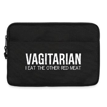 vegetarian I eat the other red meat - Laptop bag 13" - black - Front