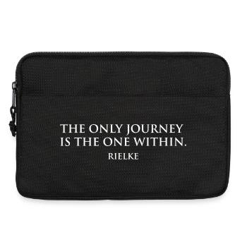 Innere Reise Motivierendes Zitat T-Shirt - Laptoptasche 13" - Schwarz - Vorne