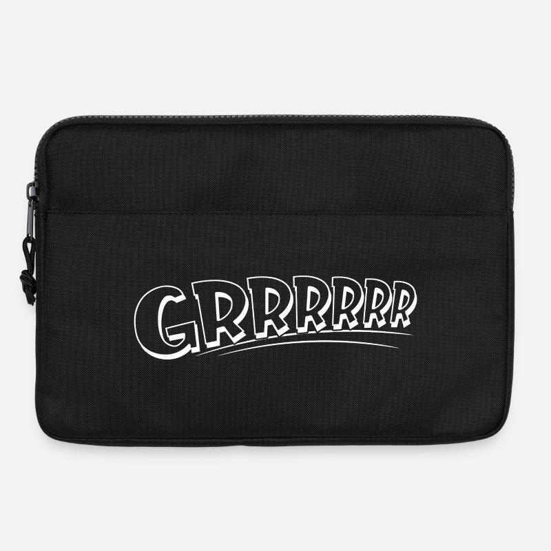 GRRRR Comic Growl Typo - Laptoptasche 13" - Schwarz